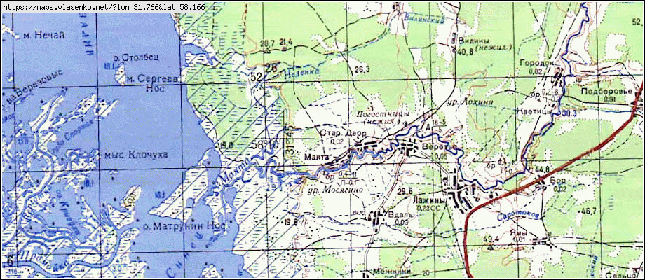 Карта МАЯТА, Новгородская область, Парфинский район