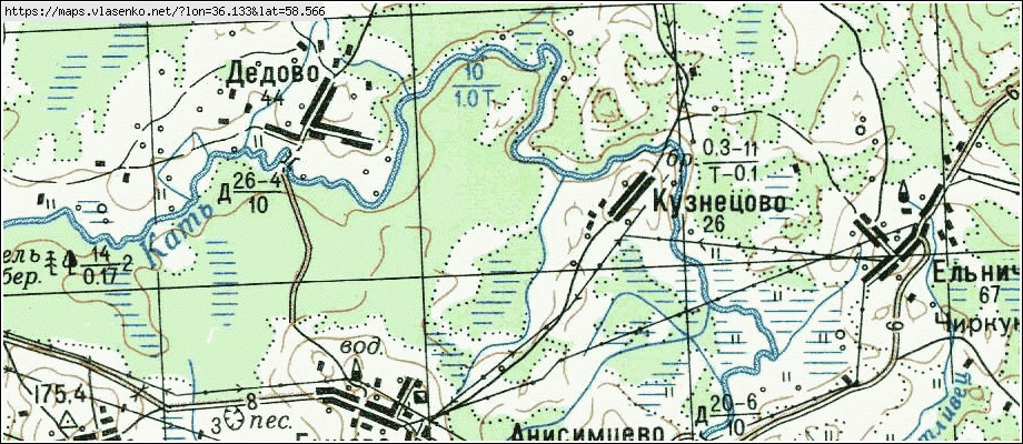 Карта КУЗНЕЦОВО, Новгородская область, Пестовский район