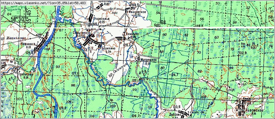 Карта ЛЯМЦИНО, Новгородская область, Пестовский район