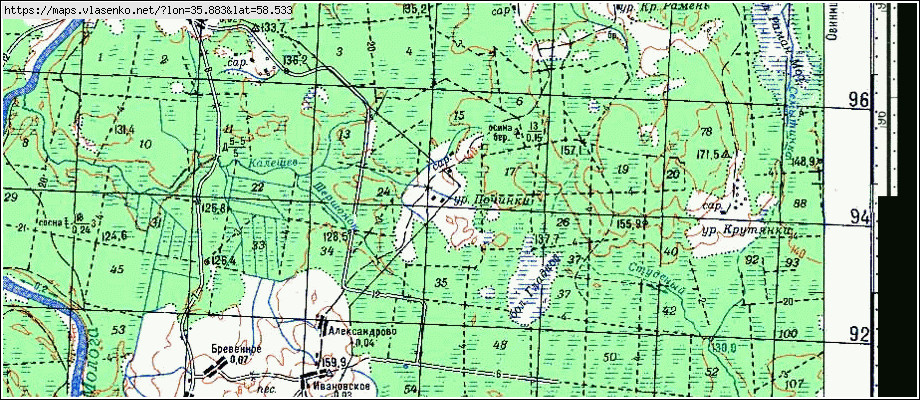 Карта ПОЧИНКИ, Новгородская область, Пестовский район