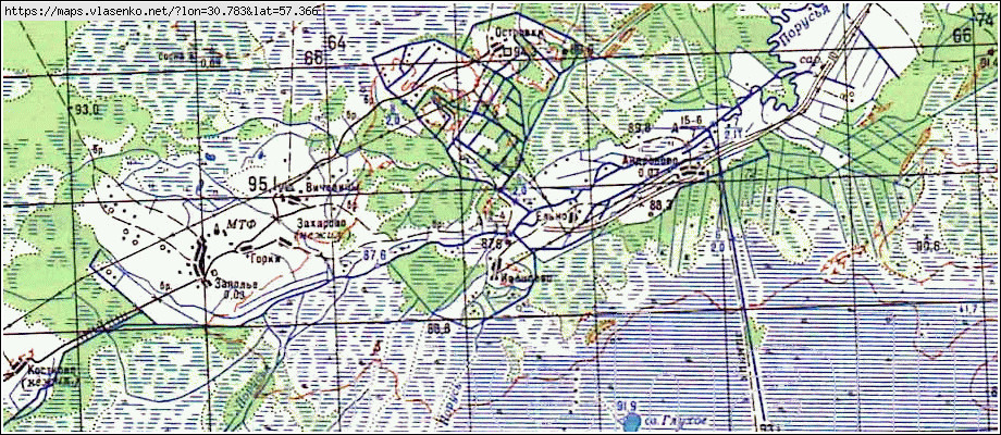 Карта ИВАНЦЕВО, Новгородская область, Поддорский район