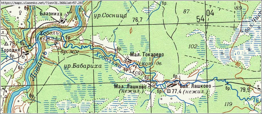 Карта поддорского района новгородской области с деревнями и дорогами