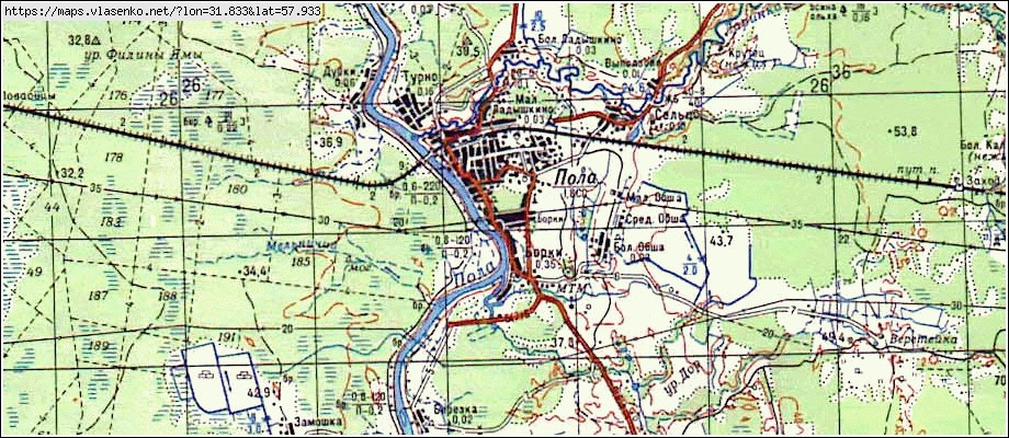 Карта ПОЛА, Новгородская область, Поддорский район
