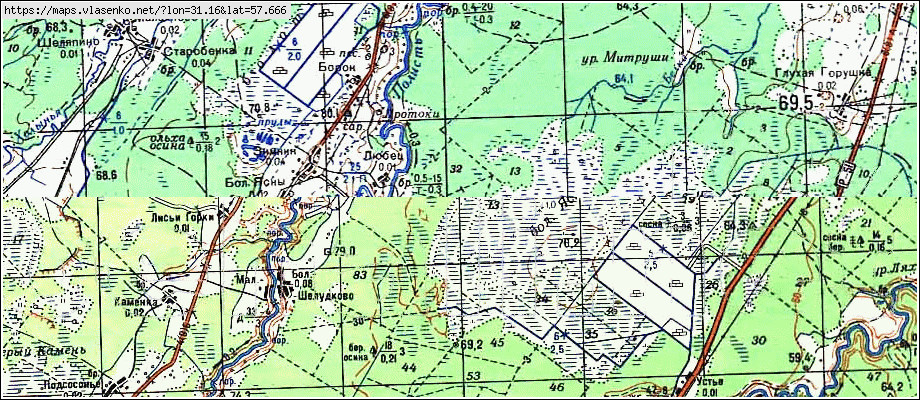 Карта ЗАОЗЕРЬЕ, Новгородская область, Поддорский район