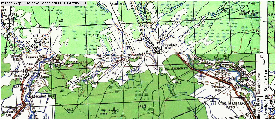 Карта ДВОРЕЦ, Новгородская область, Солецкий район