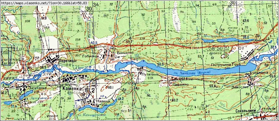 Карта КУЗНЕЦОВО, Новгородская область, Солецкий район