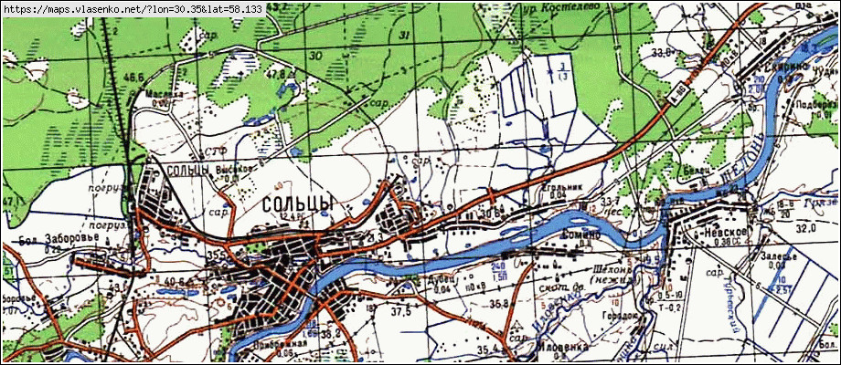 Карта МУССЫ, Новгородская область, Солецкий район