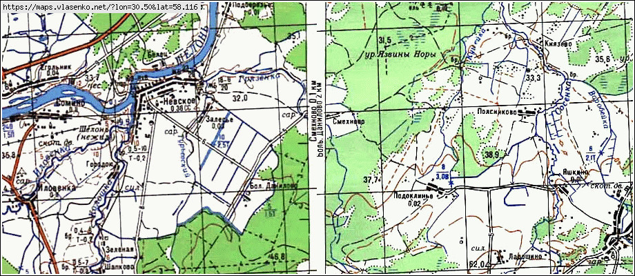 Карта СМЕХНОВО, Новгородская область, Солецкий район