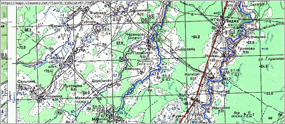 Карта БАЙКОВО, Новгородская область, Старорусский район