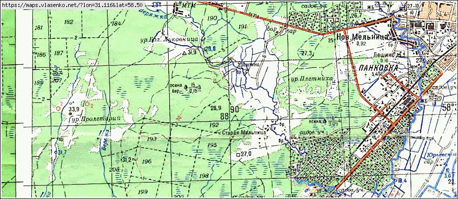 Карта ЕВАХНОВО, Новгородская область, Старорусский район