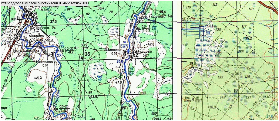 Карта КУДРОВО, Новгородская область, Старорусский район