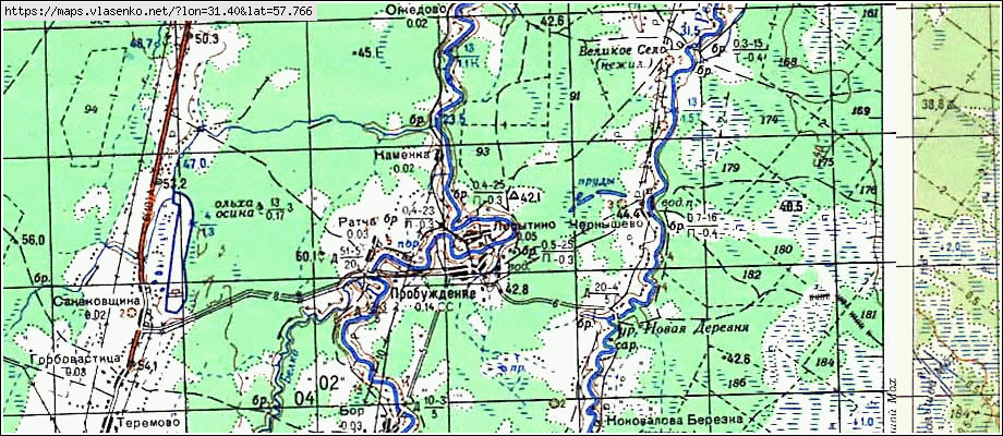 Карта ЛОСЫТИНО, Новгородская область, Старорусский район