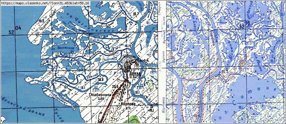 Карта ПОДБОРОВЬЕ, Новгородская область, Старорусский район