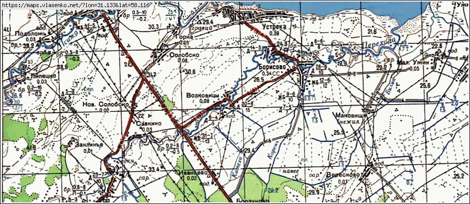 Карта ВОЛКОВИЦЫ, Новгородская область, Старорусский район