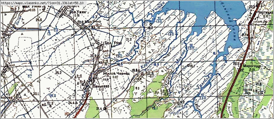 Карта ЗАКЛИНЬЕ, Новгородская область, Старорусский район