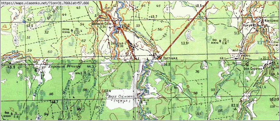 Карта ЗАЛУЧЬЕ, Новгородская область, Старорусский район
