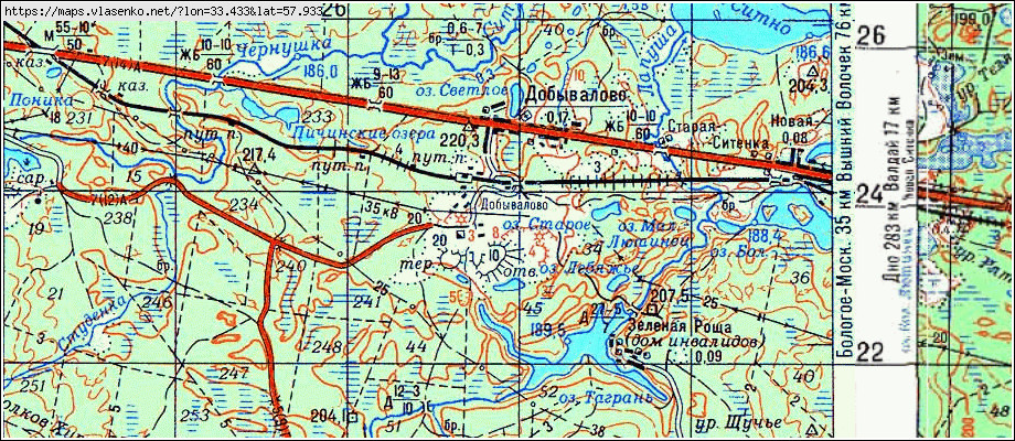 Карта ДОБЫВАЛОВО, Новгородская область, Валдайский район
