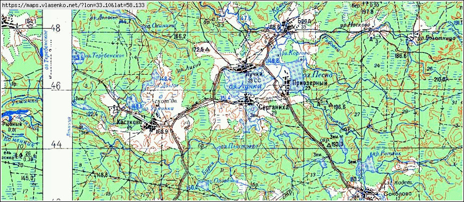 Карта ЛУЧКИ, Новгородская область, Валдайский район