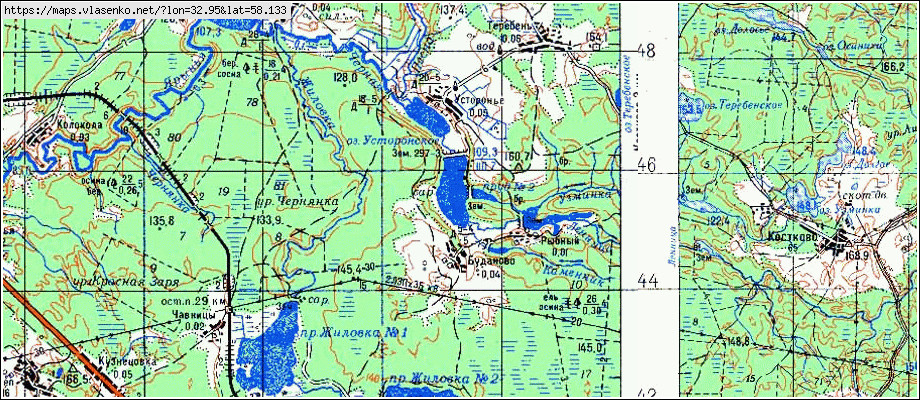 Карта УСТОРОНЬЕ, Новгородская область, Валдайский район
