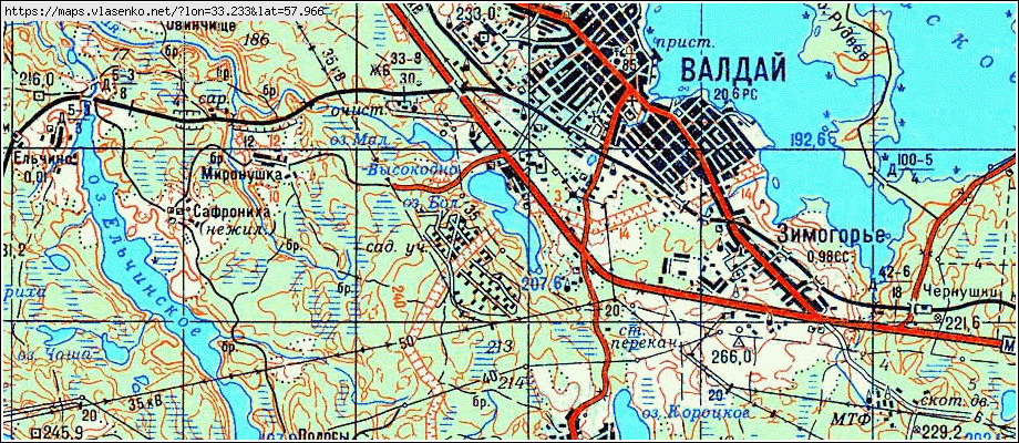 Топографическая карта валдайского района