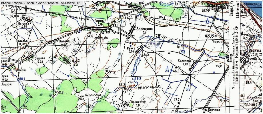 Карта СТРЕЛКИ, Новгородская область, Волотовский район