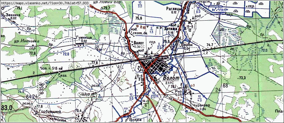 Карта п волот новгородской обл