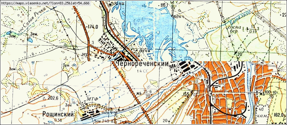 Карта ЛЕБЕДЕВКА, Новосибирская область, Искитимский район