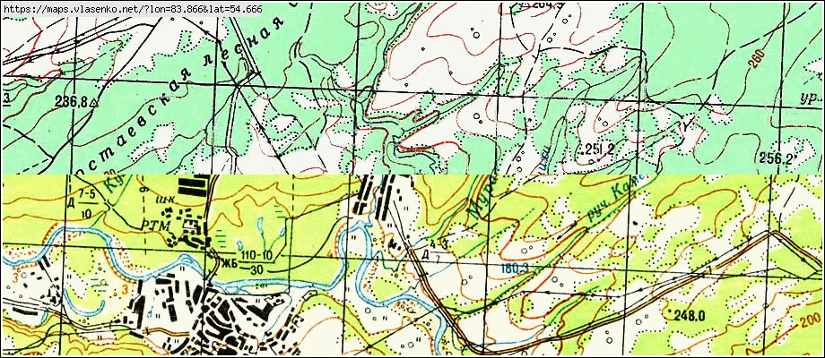 Карта МАЛИНОВКА, Новосибирская область, Искитимский район
