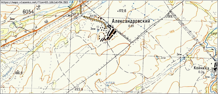 Карта ПЕРВОМАЙСКИЙ, Новосибирская область, Искитимский район