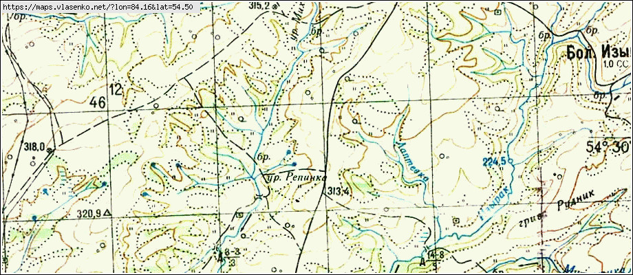 Карта БАРЫШЕВО, Новосибирская область, Маслянинский район