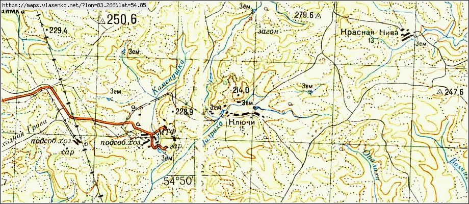 Карта КЛЮЧИ, Новосибирская область, Новосибирский район