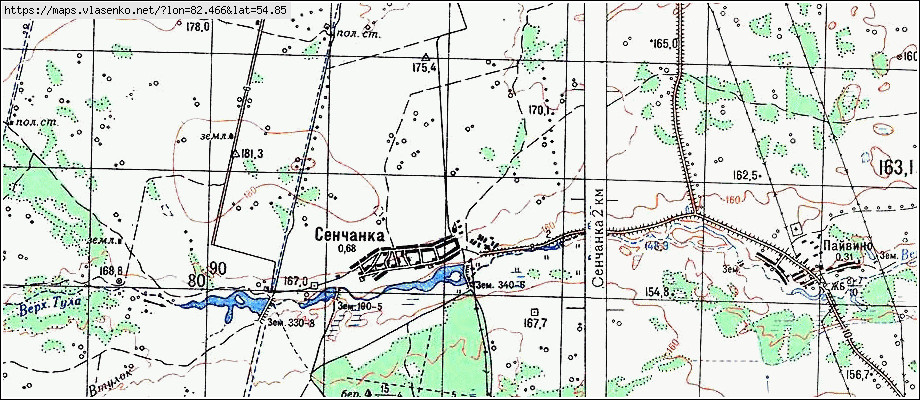 Карта СЕНЧАНКА, Новосибирская область, Новосибирский район