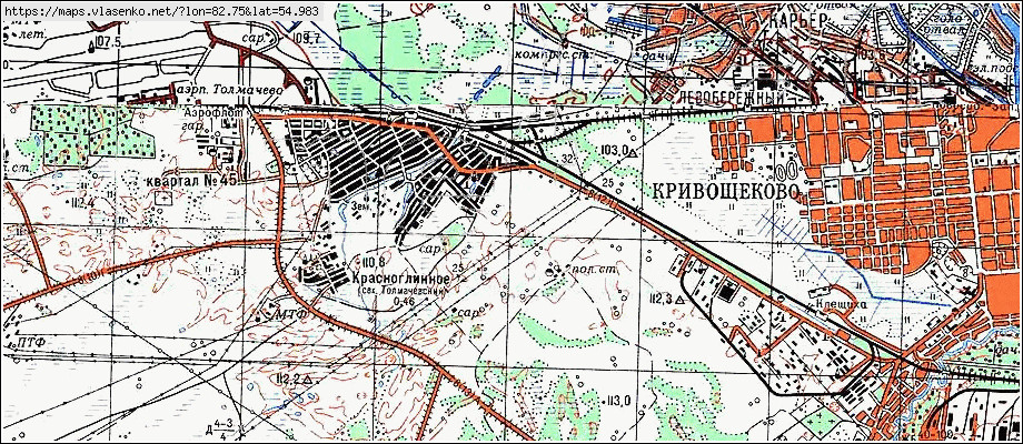 Карта ТОЛМАЧЕВО, Новосибирская область, Новосибирский район