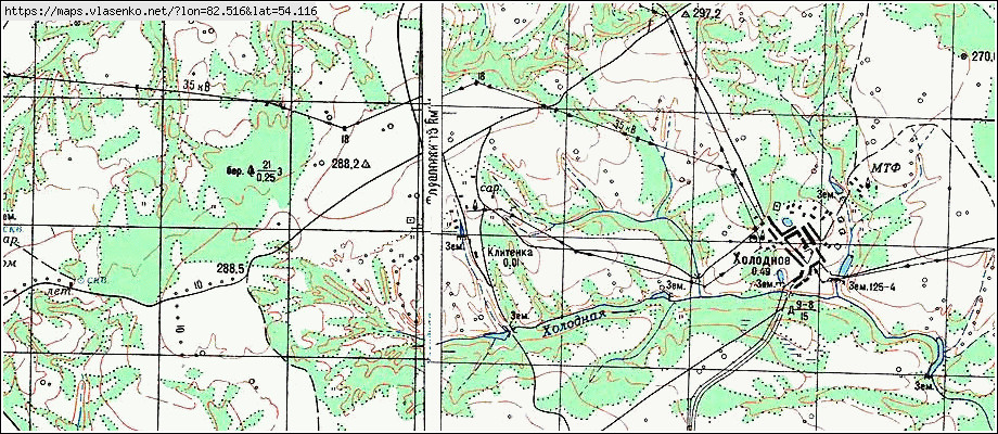 Карта КЛИТЕНКА, Новосибирская область, Сузунский район