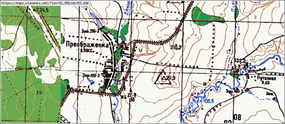 Карта села преображенка