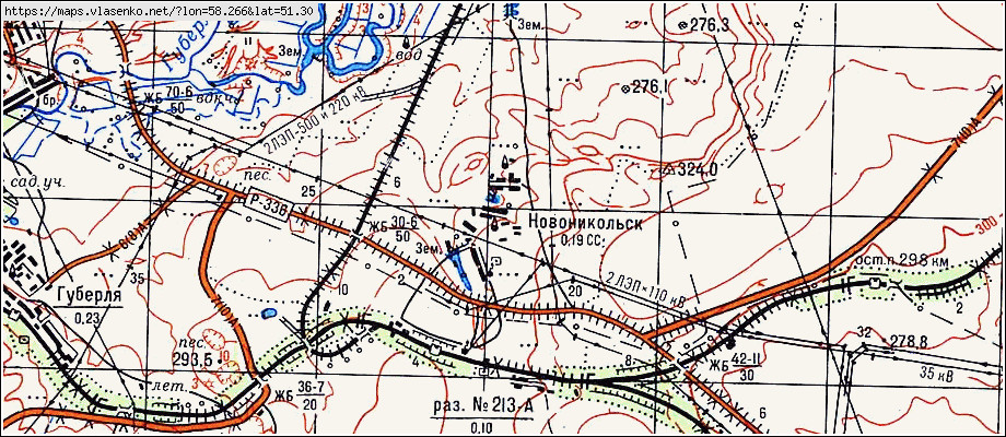 Карта новотроицка