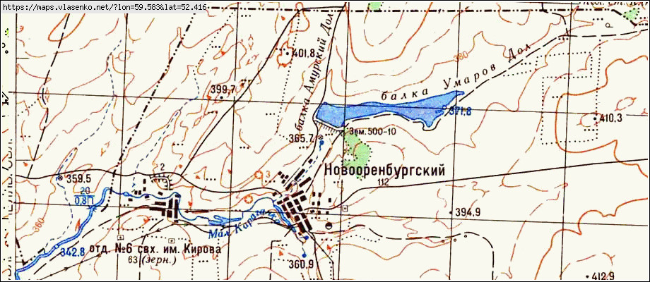 Карта кваркенского района оренбургской области