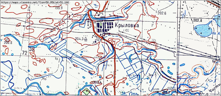 Топографическая карта орск