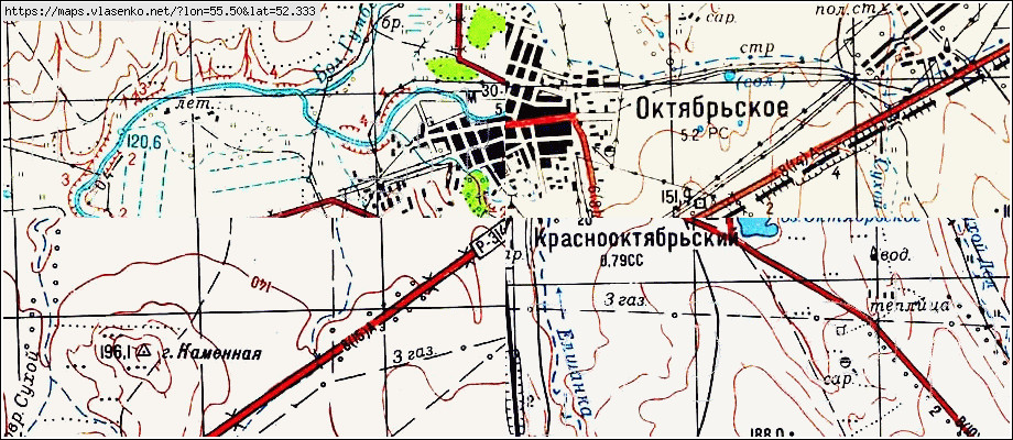 Село октябрьское оренбургская область карта