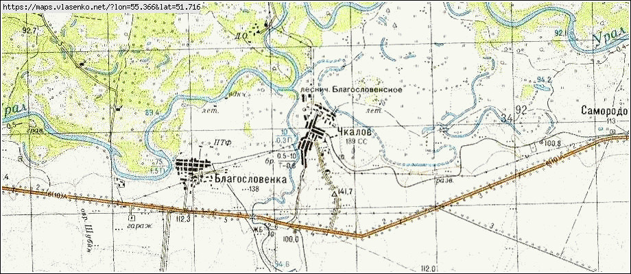 Карта поселка чкалов оренбургский район