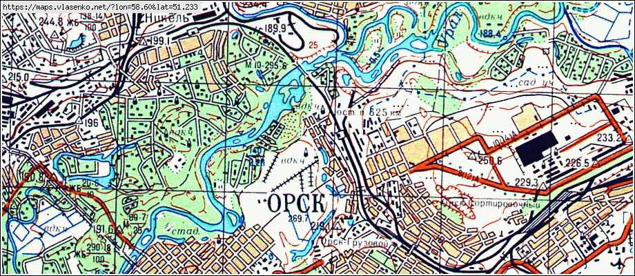 Карта орск озтп