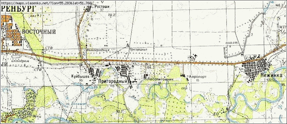 Карта п пригородный оренбургского района