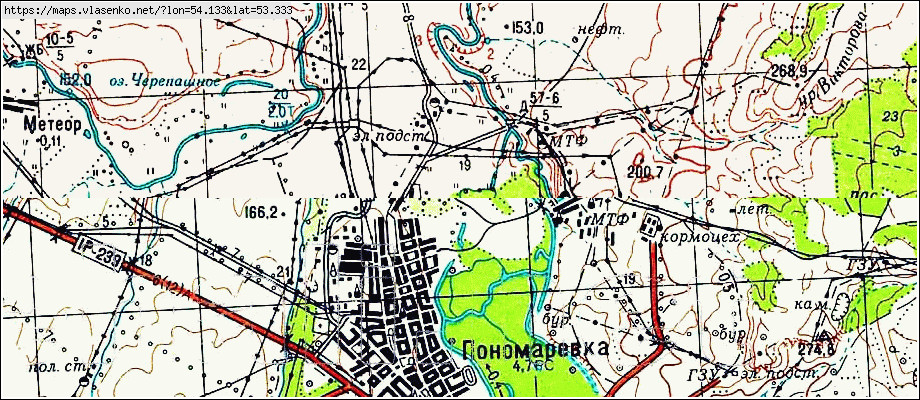 Пономаревка оренбург карта