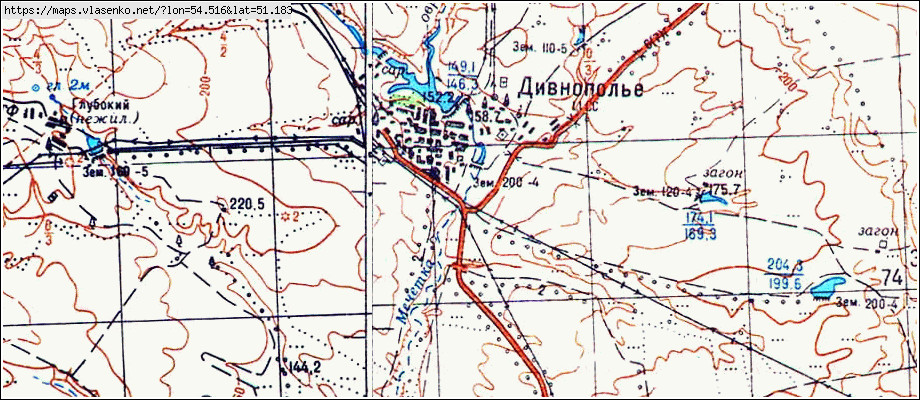 Карта илекского района со спутника