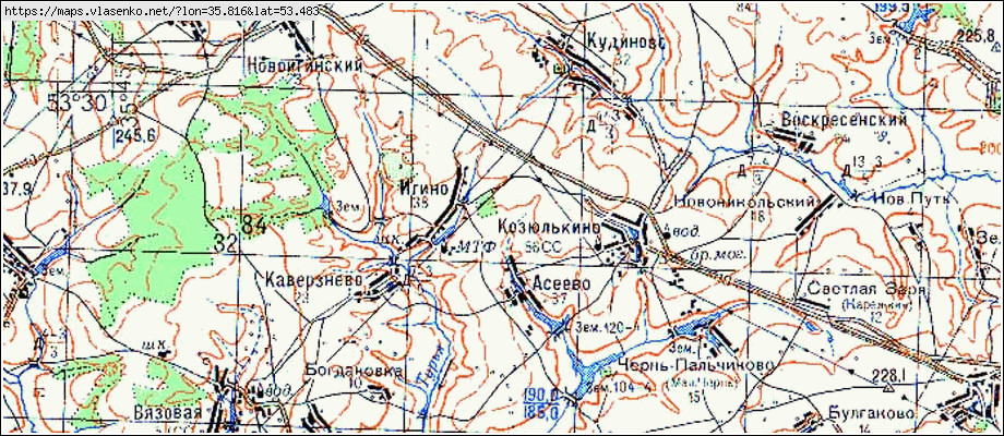 Карта болховского района орловской