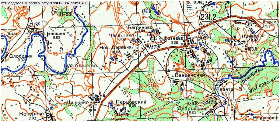 Орел болховский район карта