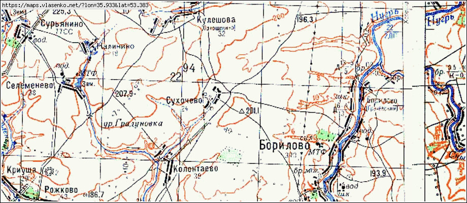 Орел болховский район карта