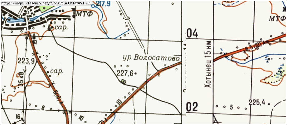 Карта хотынецкого района