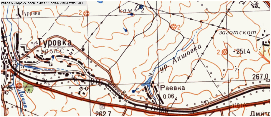 Карта колпнянского района орловской области с районами и деревнями и дорогами и реками