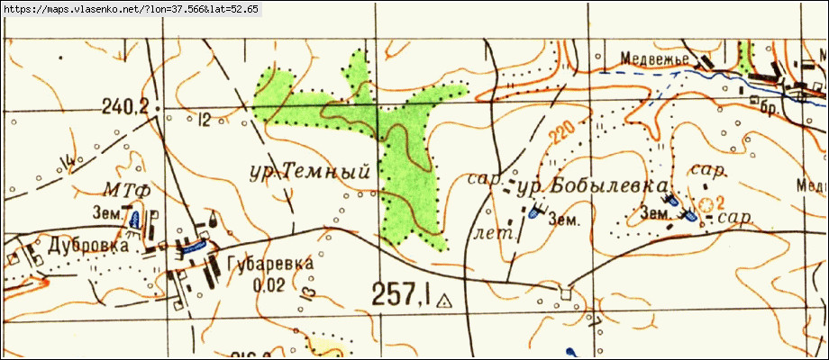 Карта межевания краснозоренского района